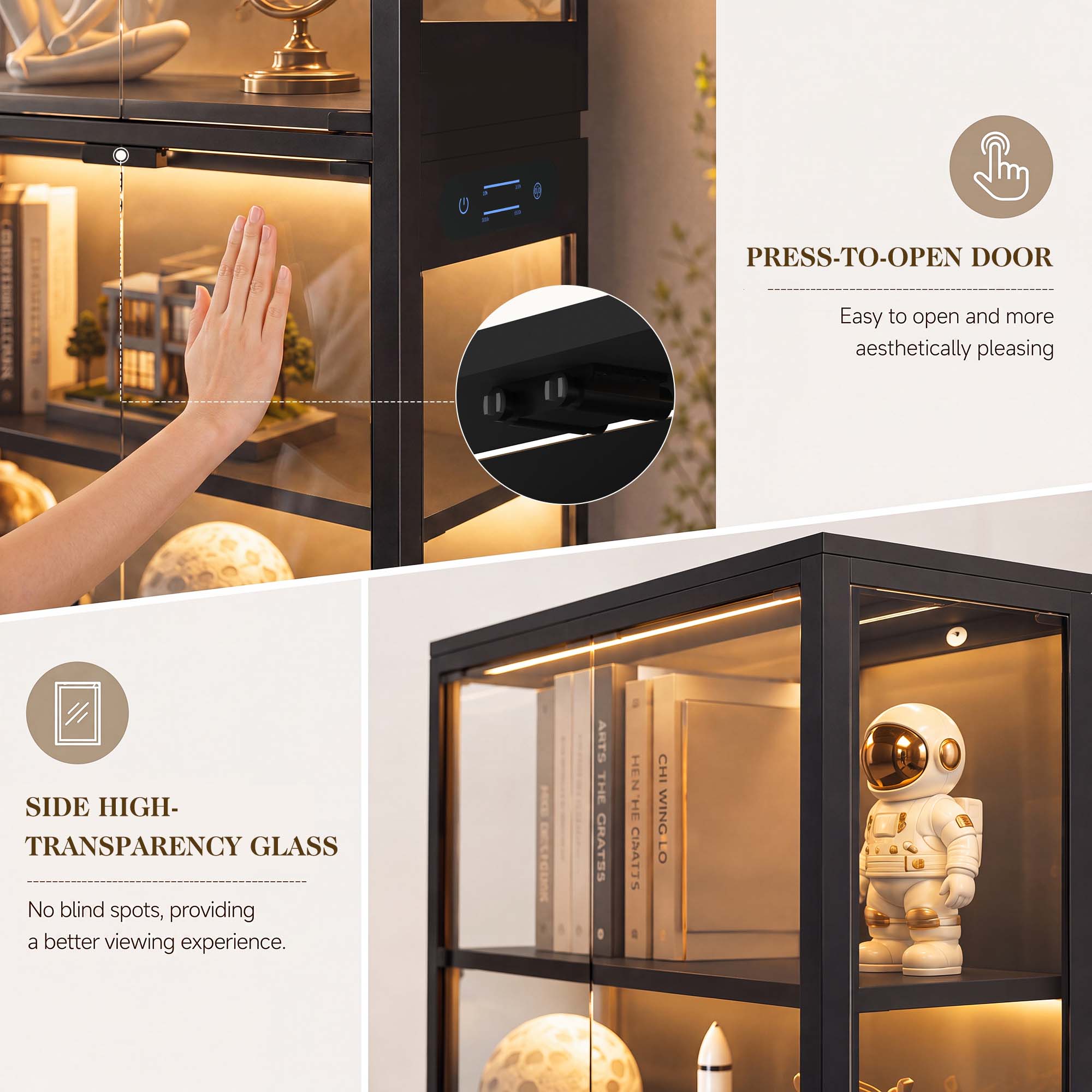 TCGBKAF 5‑Tier Display Cabinet - Lighting 评论和价格