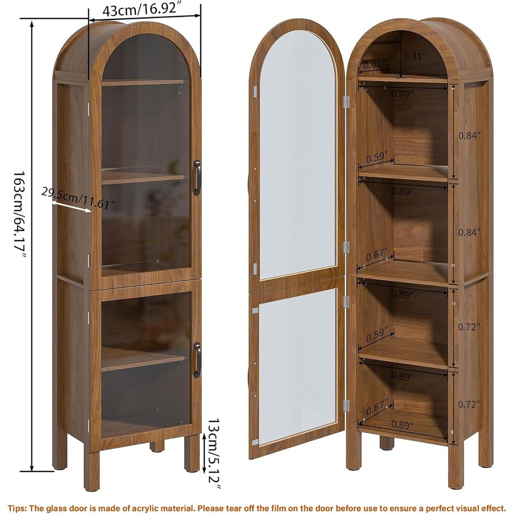 64.17 in Tall Arched Display C - Kitchen 评论和价格