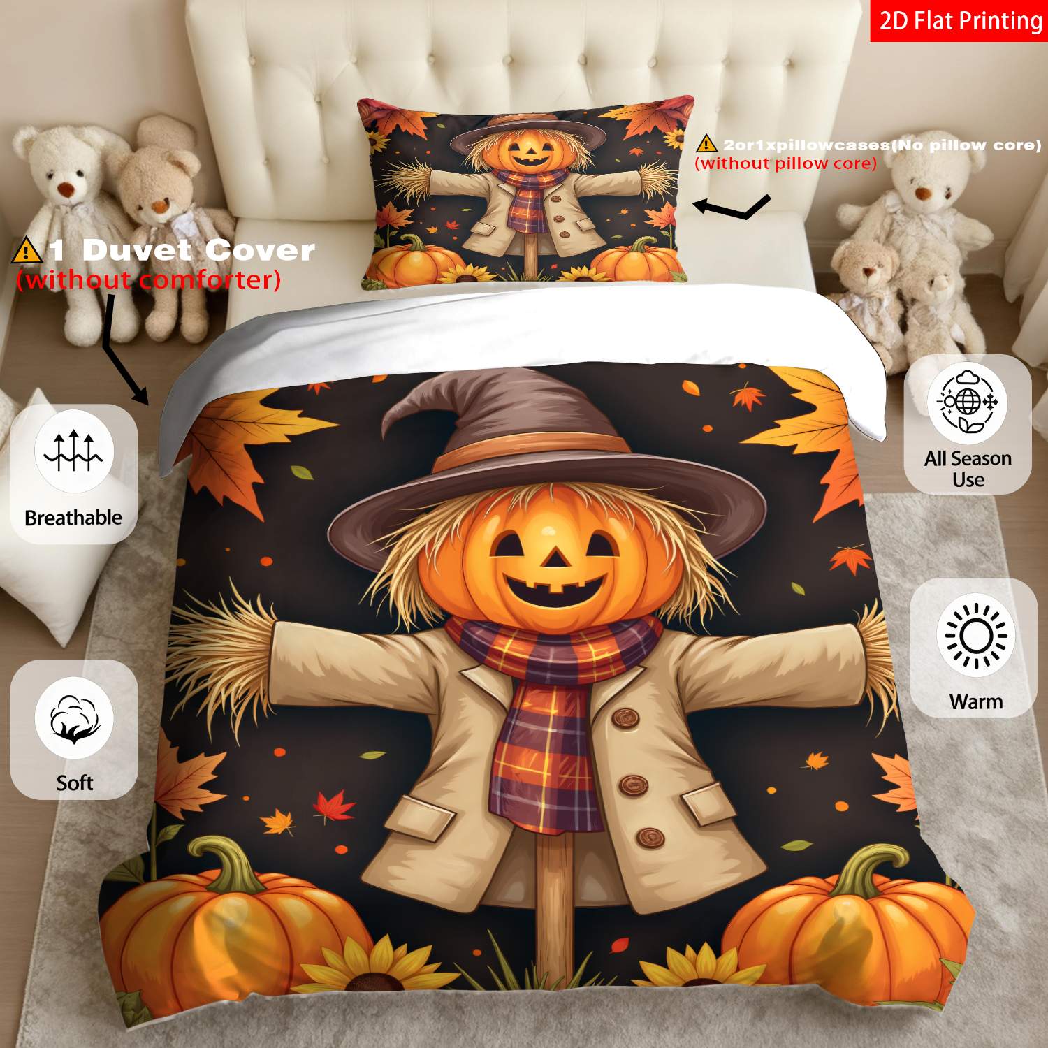 Duvet Cover Set with Pillowcas - Duvet Cover Sets With Zipper 评论和价格