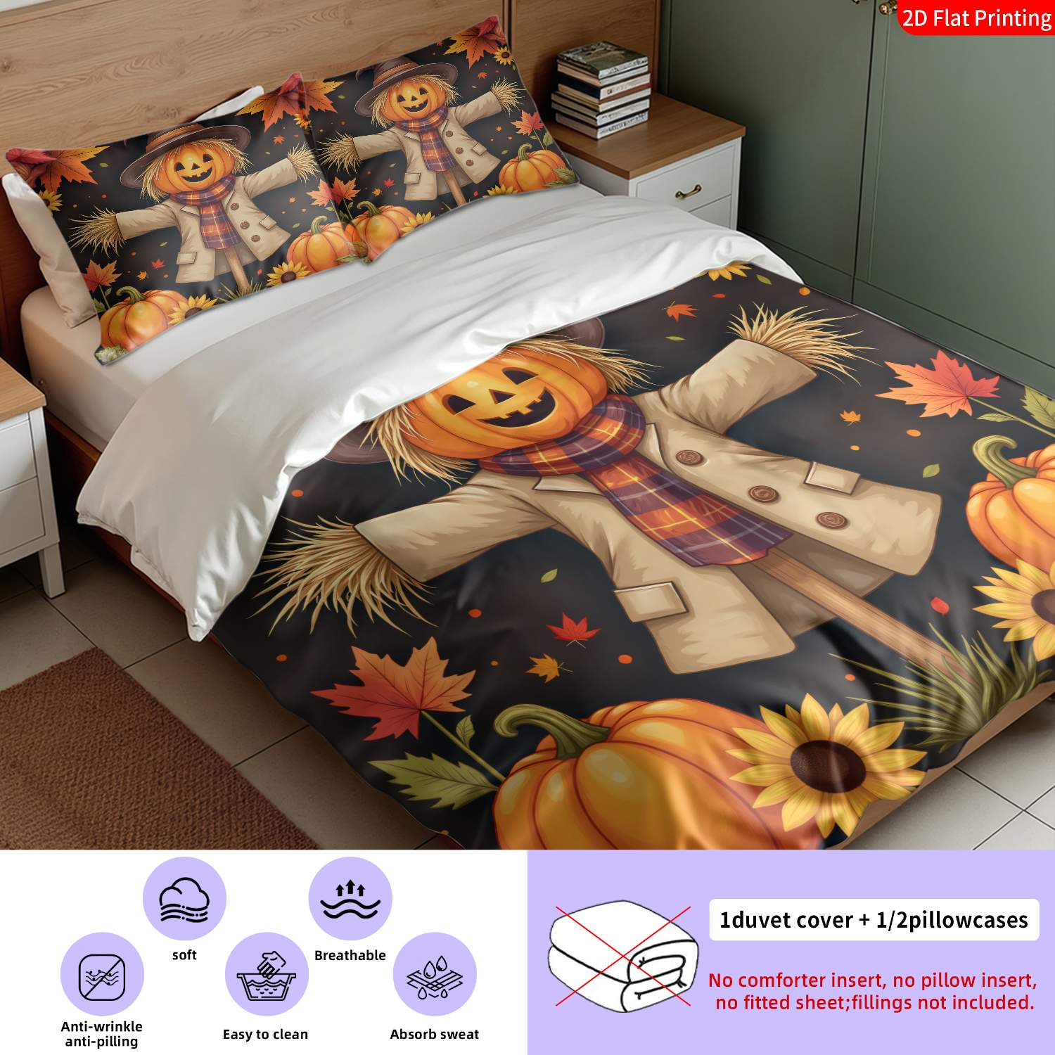 Duvet Cover Set with Pillowcas - Duvet Cover Sets With Zipper 评论和价格