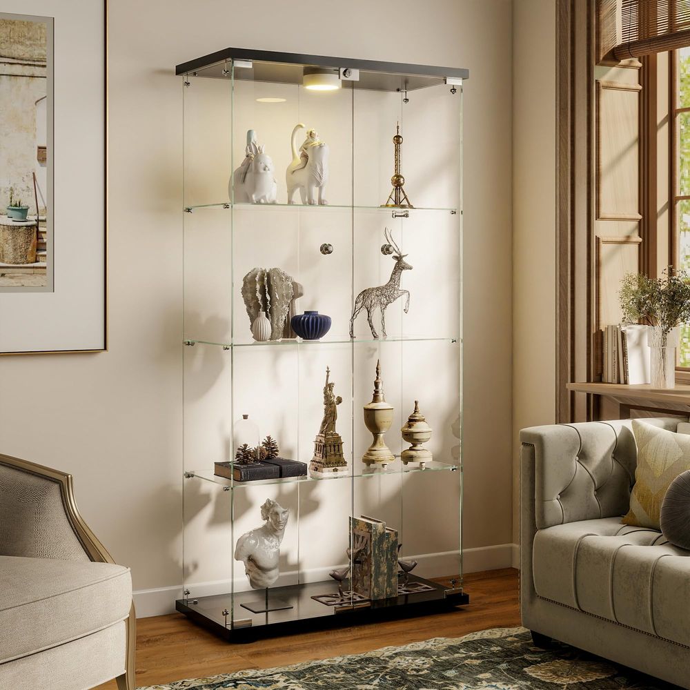 Display Cabinet with LED Light - Lighting 评论和价格