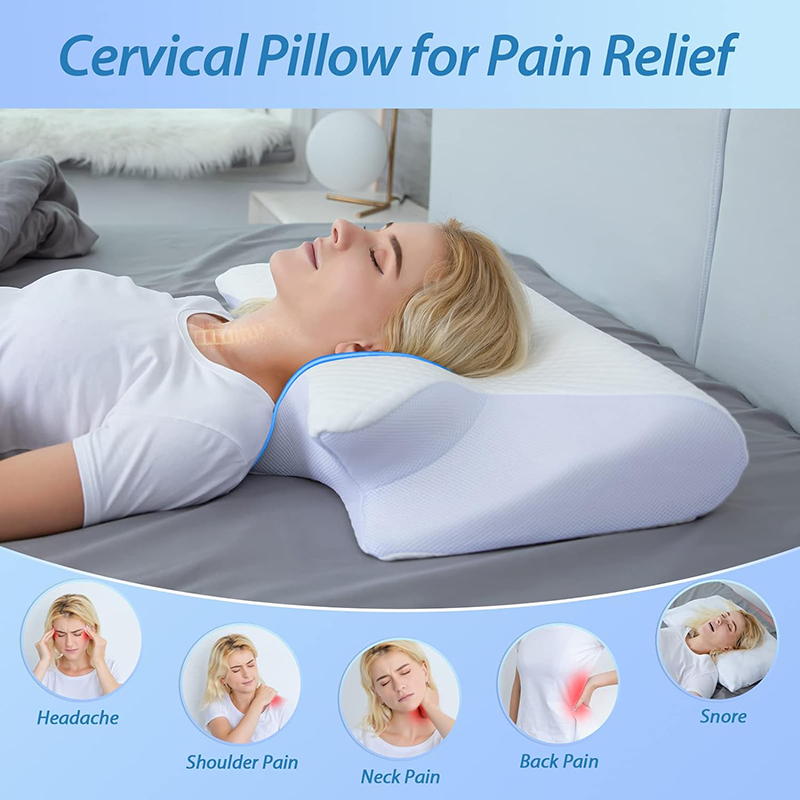 New Memory Foam Cervical Pillo - Memory Foam Orthopedic Pillow Neck Pain 评论和价格