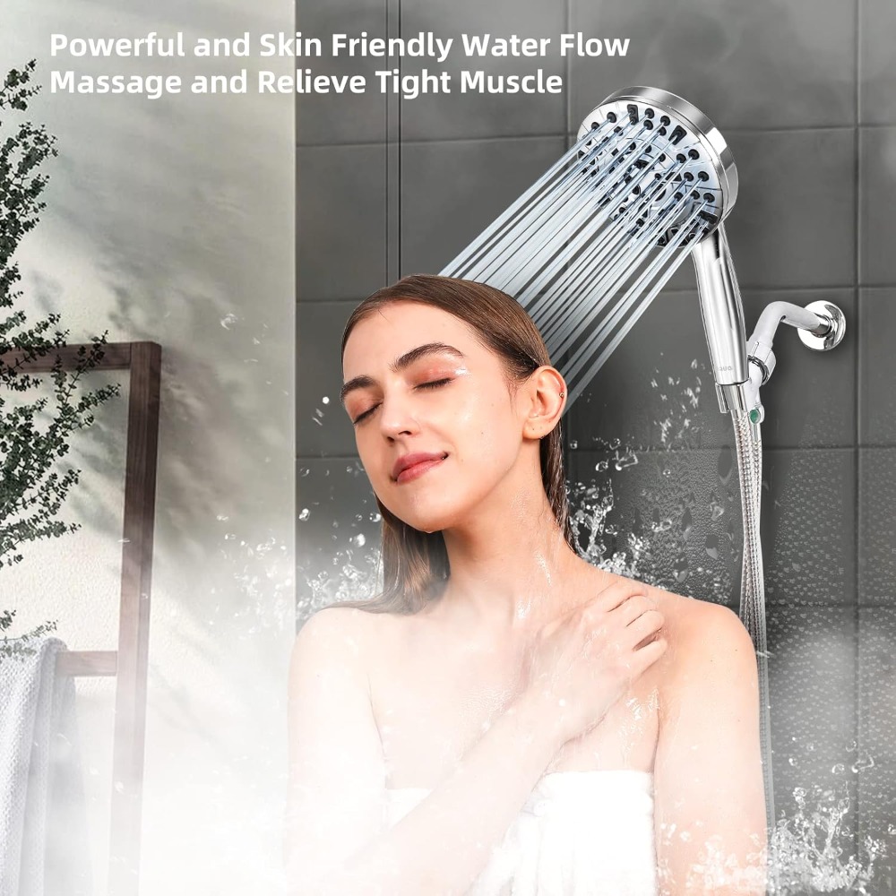 10-Function High Pressure Show - High Pressure Shower Head Handheld 评论和价格