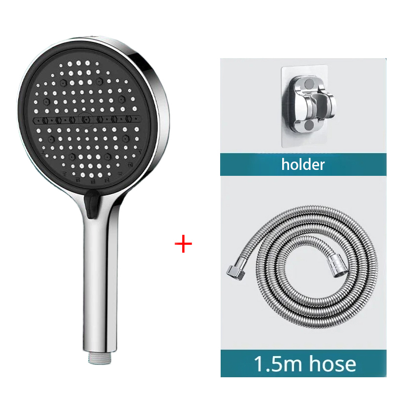 3pcs Bathroom Shower Head Silv - High Pressure Shower Head Handheld 评论和价格