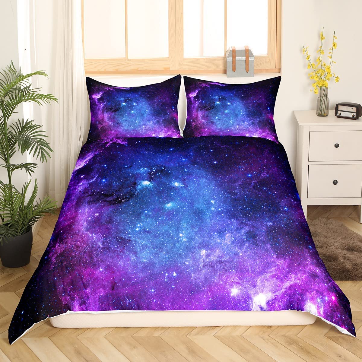 Galaxy Duvet Cover Set for Tee - Duvet Cover Sets With Zipper 评论和价格