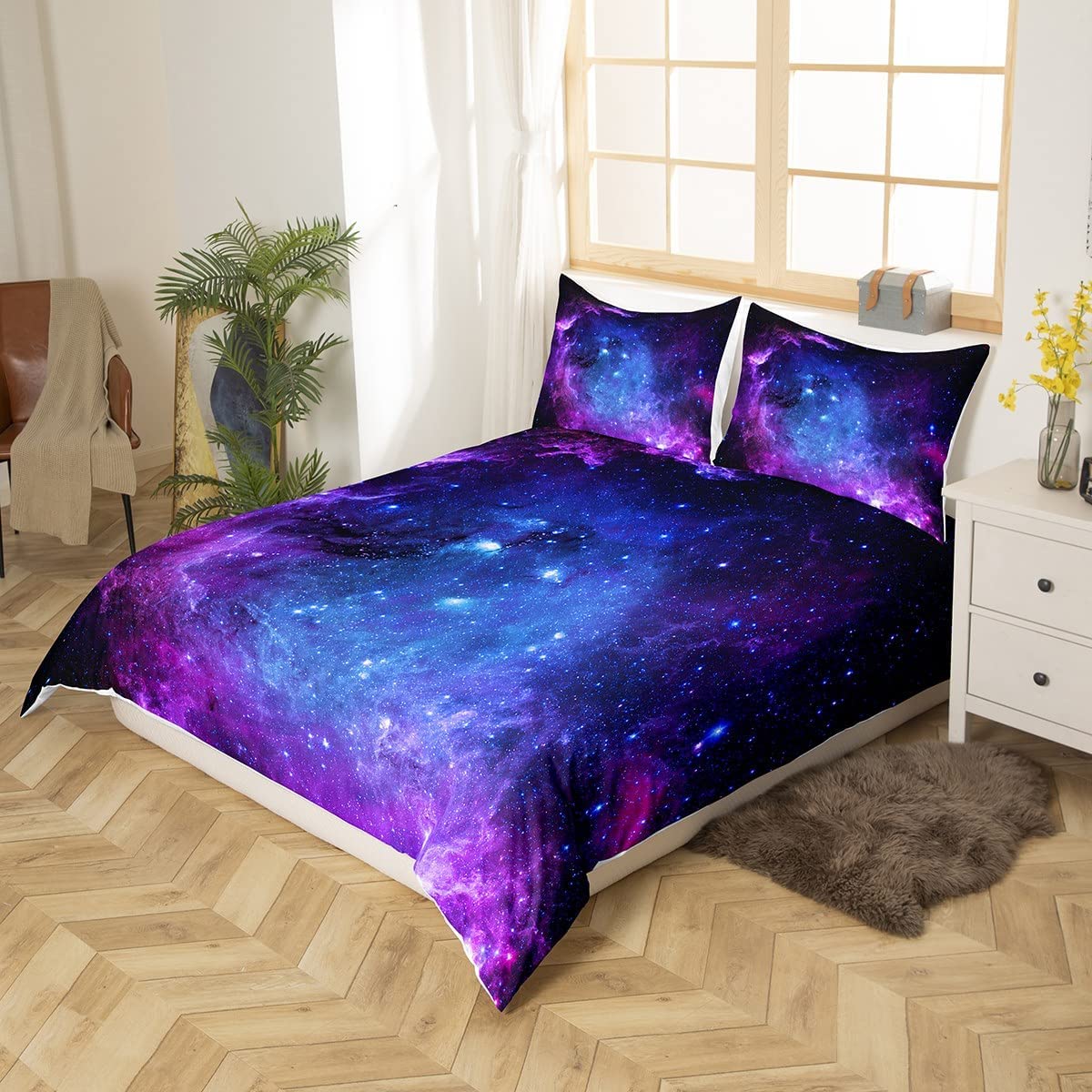 Galaxy Duvet Cover Set for Tee - Duvet Cover Sets With Zipper 评论和价格