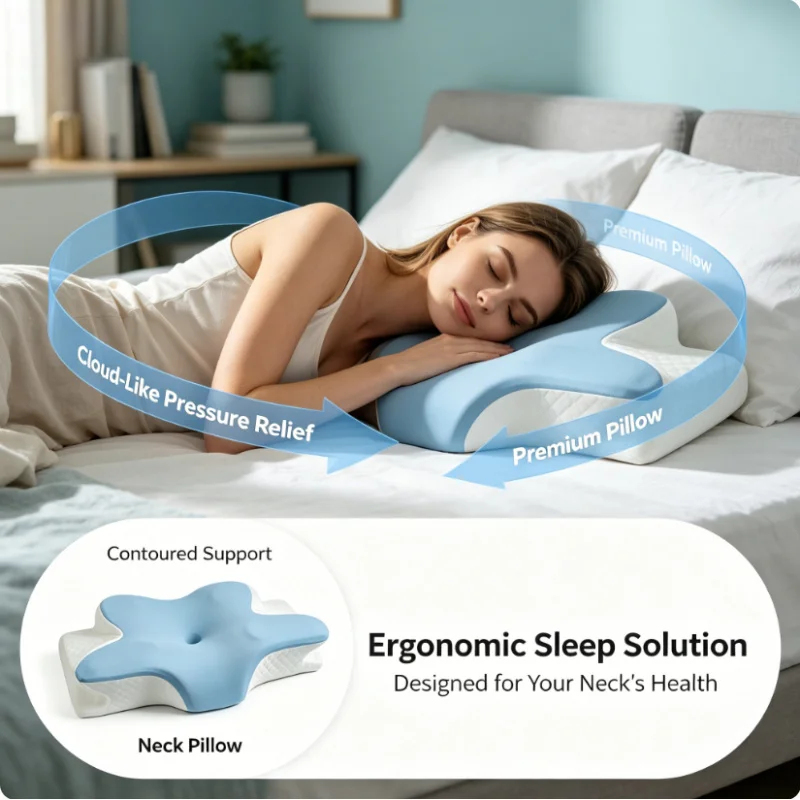 Breathable Cooling Memory Foam - Memory Foam Orthopedic Pillow Neck Pain 评论和价格