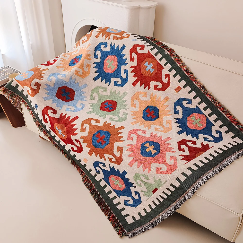 New Sofa Blanket,  Boho Throw  - Boho Throw Blanket Fringe 评论和价格