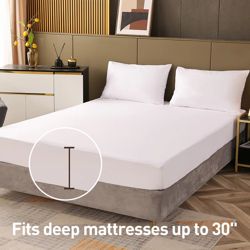 Waterproof Mattress Protector, - Waterproof Mattress Protector Breathable 评论和价格