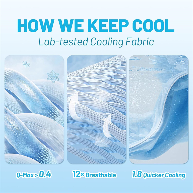 Cooling Bed Fitted Sheet Ice‑C - Fitted Bed Sheets Deep Pocket 评论和价格