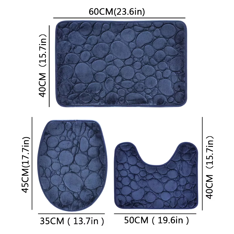 3PCS/Set Bath Mats Nonslip Sof - Quick Dry Diatomite Bath Mat 评论和价格