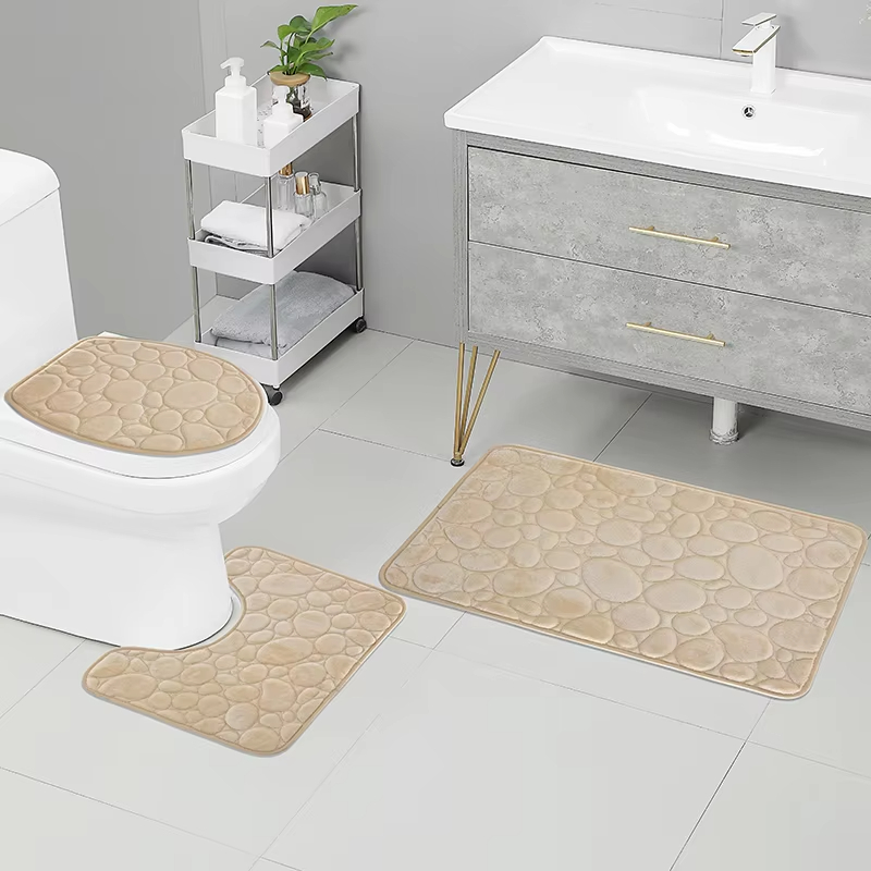 3PCS/Set Bath Mats Nonslip Sof - Quick Dry Diatomite Bath Mat 评论和价格