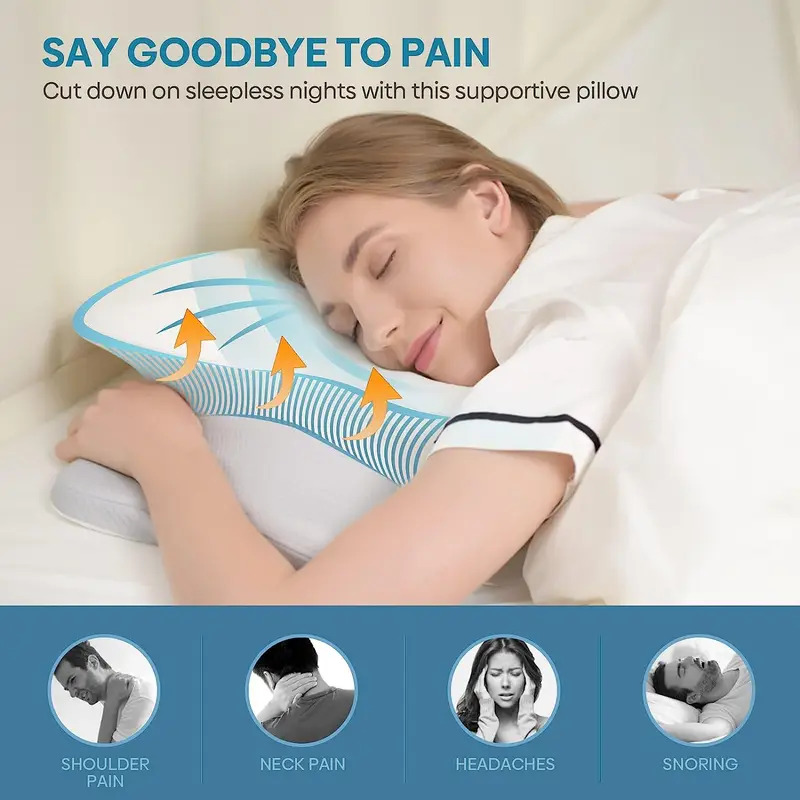 Odorless Orthopedic Pillow For - Memory Foam Orthopedic Pillow Neck Pain 评论和价格