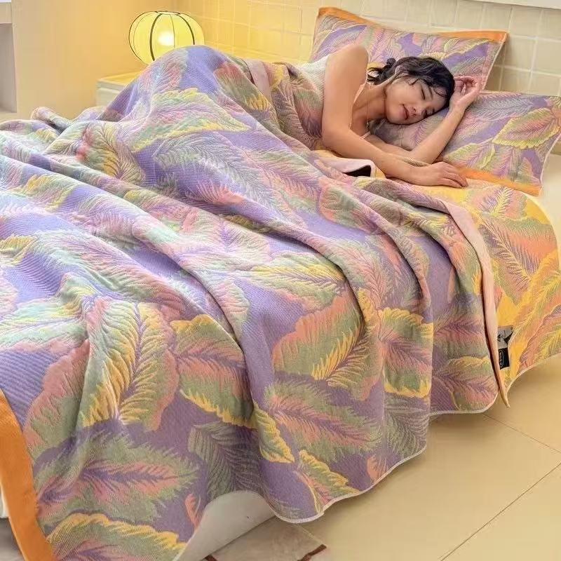 6-Layer Muslin Blanket Queen S - Muslin Cotton Bedspread 评论和价格