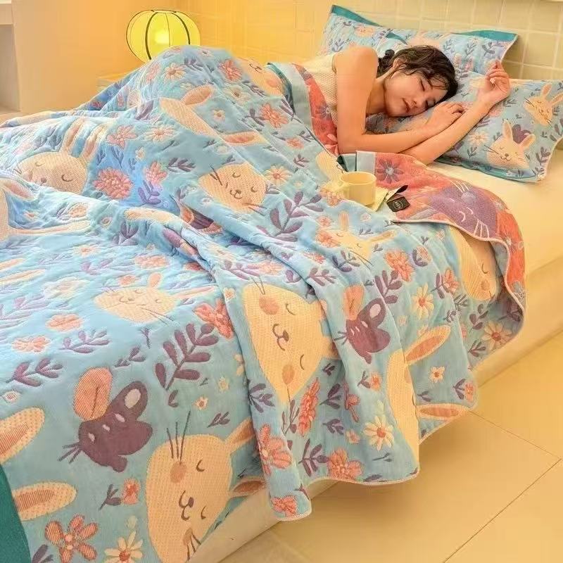 6-Layer Muslin Blanket Queen S - Muslin Cotton Bedspread 评论和价格