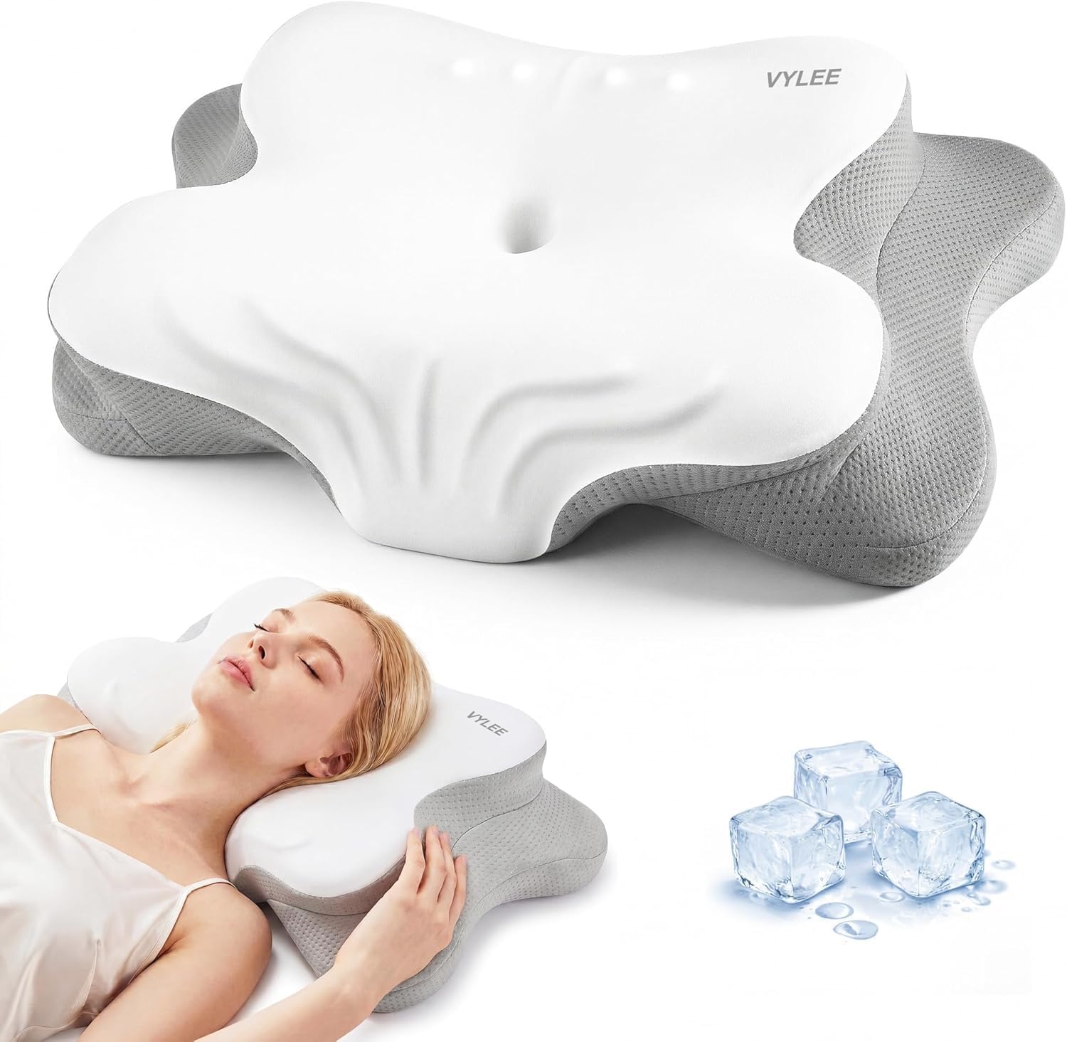 Cervical Neck Pillow for Pain  - Memory Foam Orthopedic Pillow Neck Pain 评论和价格