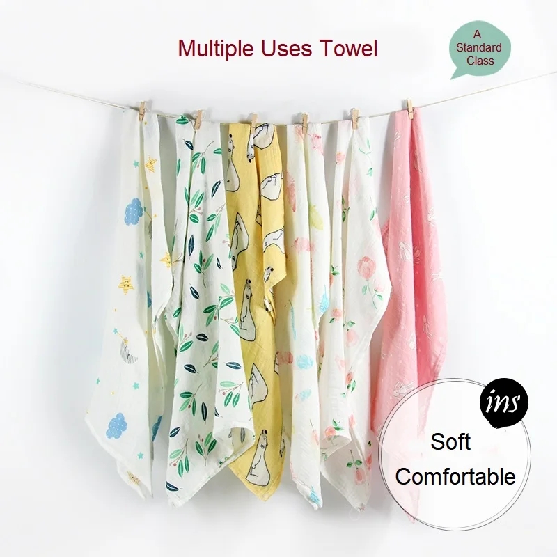 Newborn Blankets Bamboo Bath T - Muslin Cotton Bedspread 评论和价格
