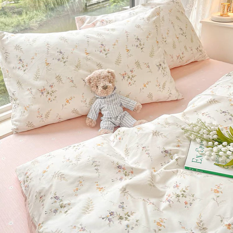 Ins Pink Flowers Bedding Set F - Aesthetic Floral Duvet Cover 评论和价格