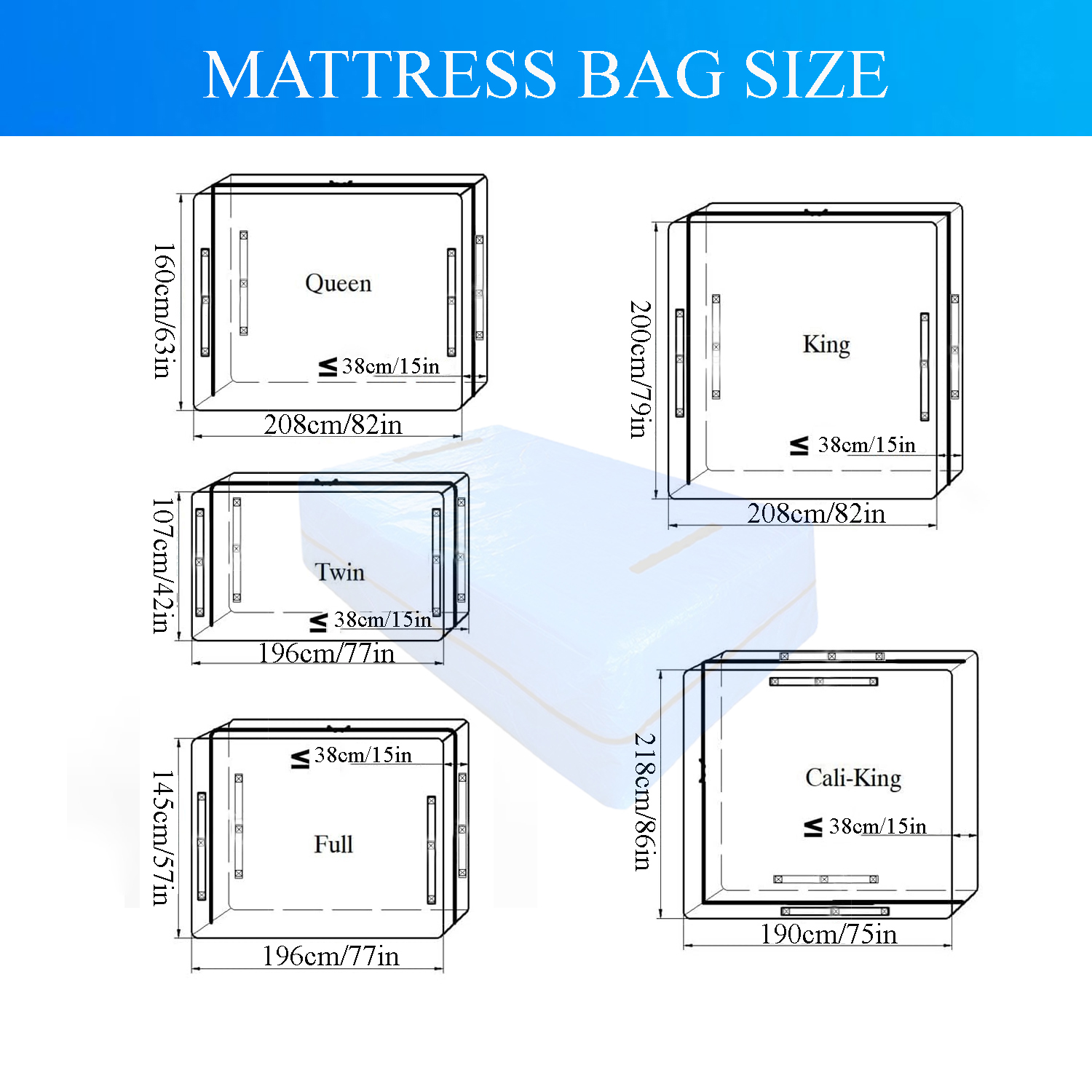 Mattress Bag for Moving and St - Waterproof Mattress Protector Breathable 评论和价格