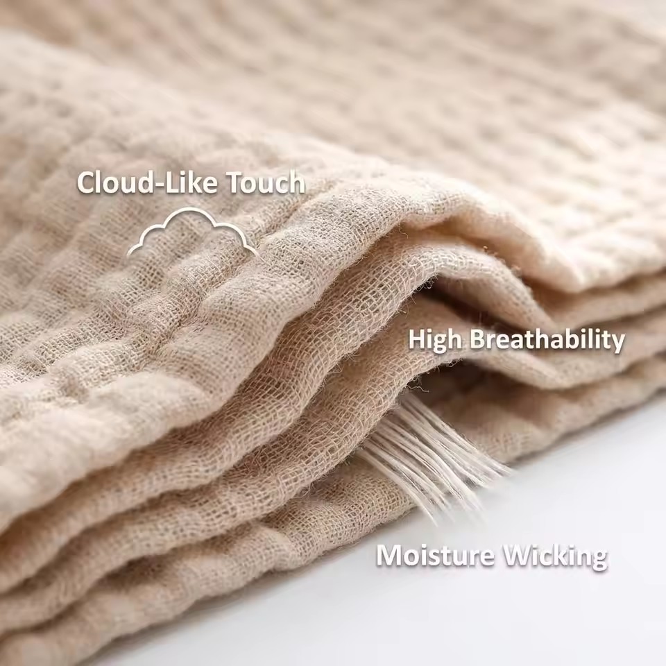 6 Layers Cotton Muslin Blanket - Muslin Cotton Bedspread 评论和价格
