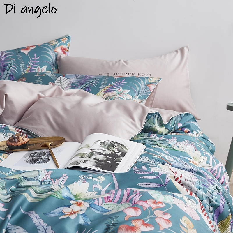 600TC 4Pcs Egyptian Cotton Flo - Aesthetic Floral Duvet Cover 评论和价格
