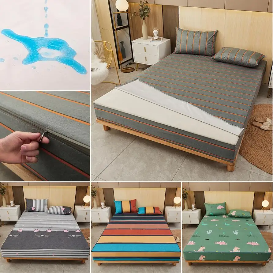 Six-Sided With Zipper Mattress - Waterproof Mattress Protector Breathable 评论和价格