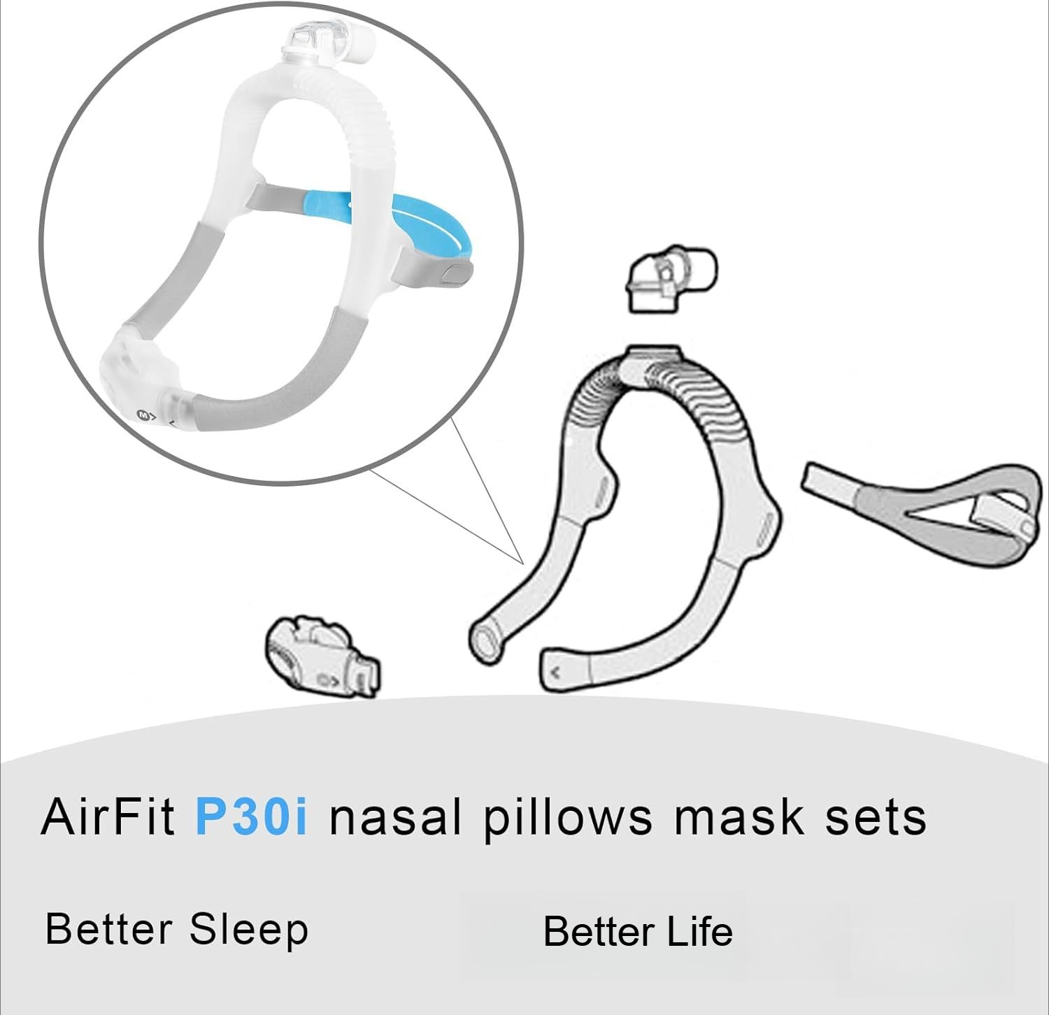 CPAP Nasal Pillow Mask FitAirF - Anti Snore Contour Pillow 评论和价格