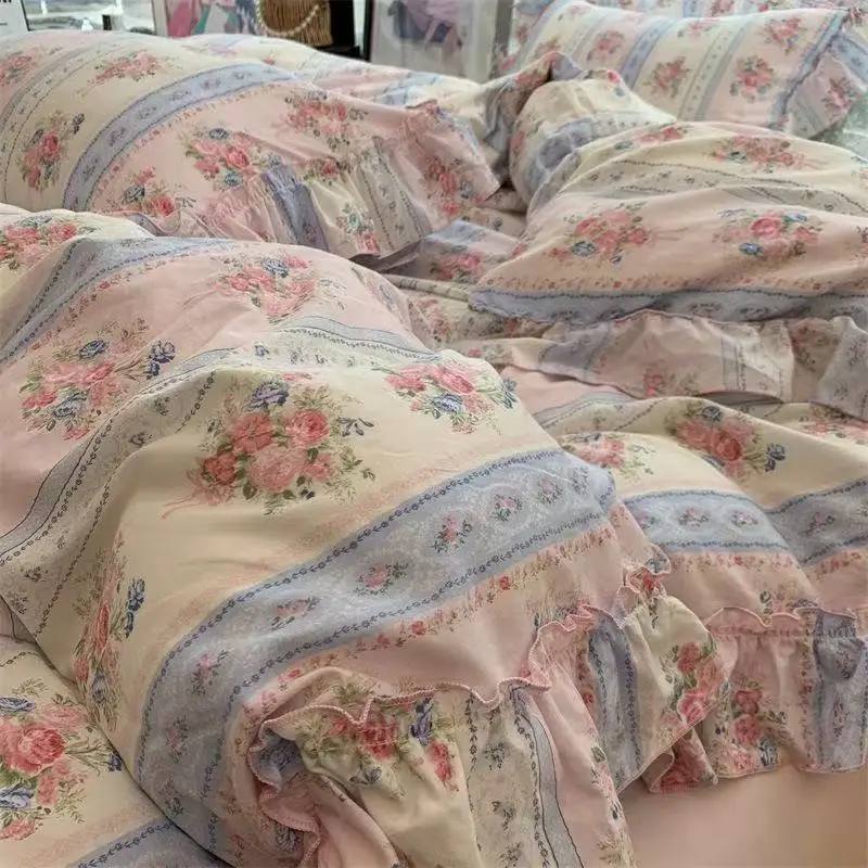 Korean Style Princess Floral B - Aesthetic Floral Duvet Cover 评论和价格