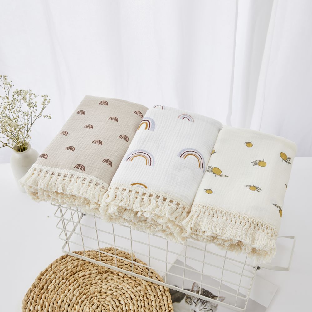Cotton Muslin Swaddle Blankets - Muslin Cotton Bedspread 评论和价格