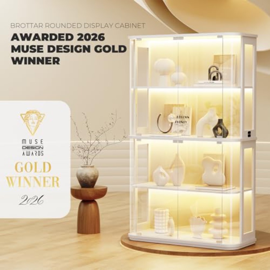 Rounded display cabinet for re - Lighting 评论和价格