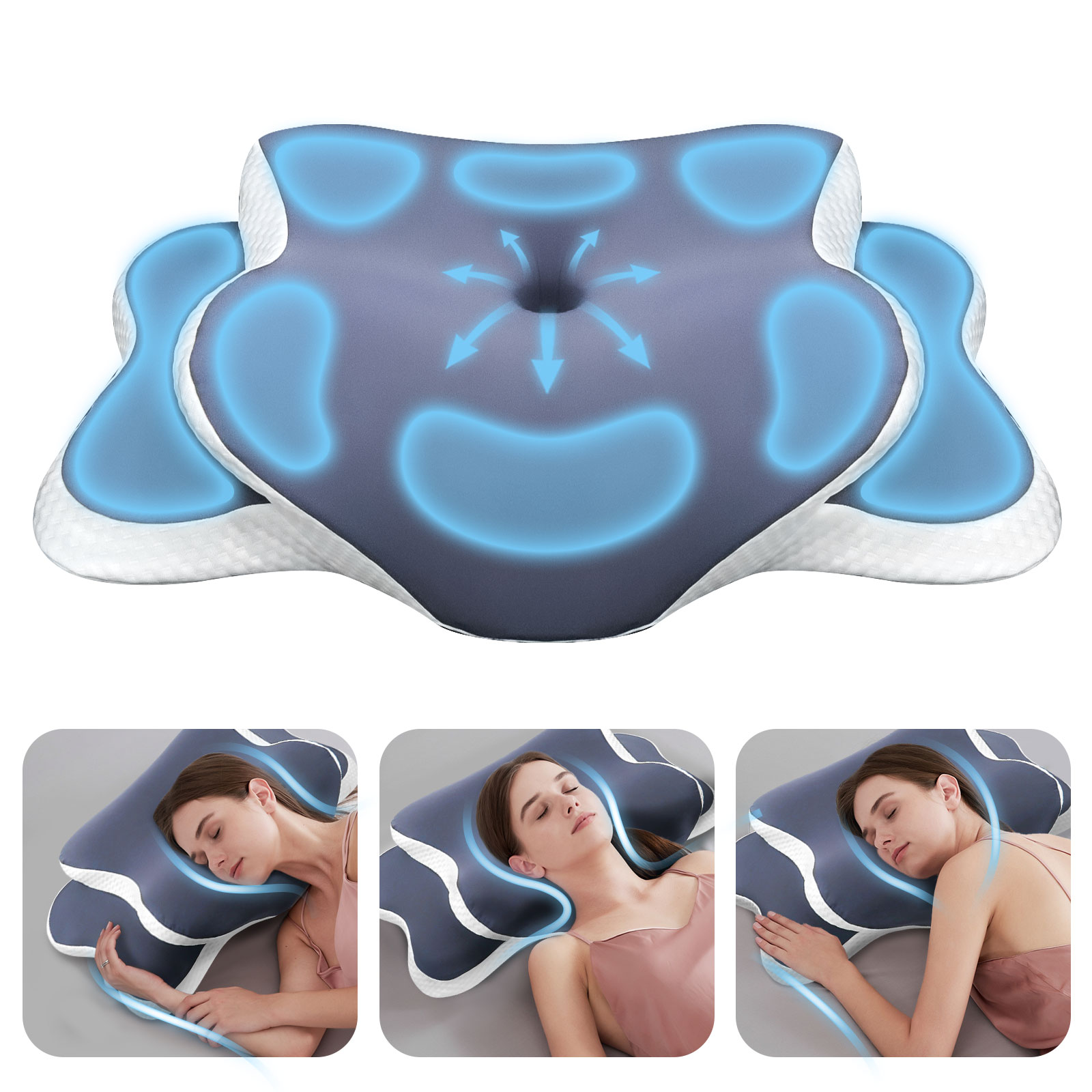 Memory Foam Pillow Cervical Pi - Memory Foam Orthopedic Pillow Neck Pain 评论和价格