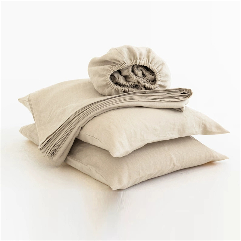 100% Linen Soft Bed Sheets, Qu - Fitted Bed Sheets Deep Pocket 评论和价格