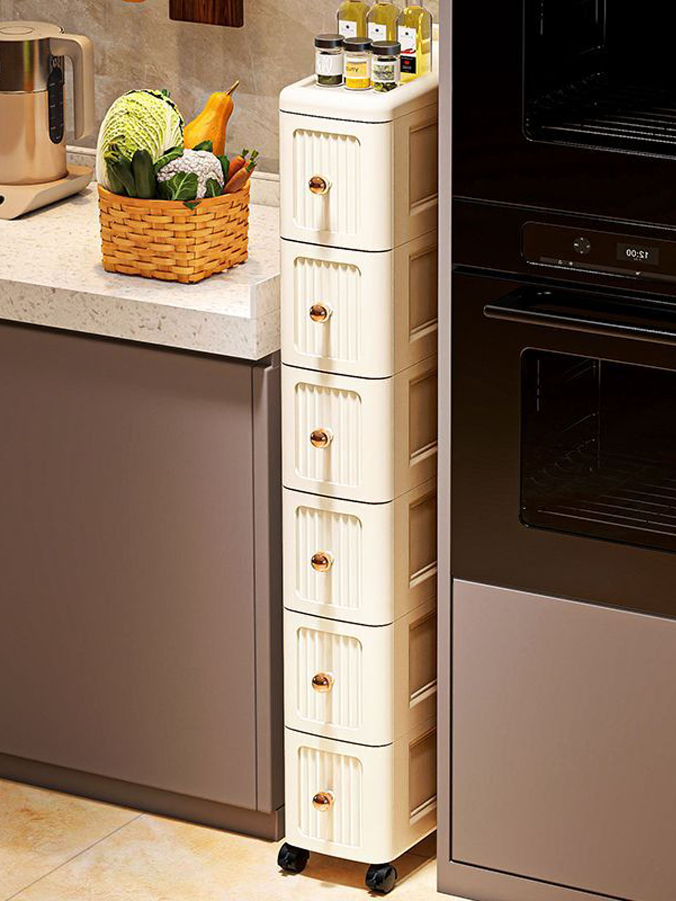 15CM Wide Gap Storage Cabinet  - Kitchen 评论和价格
