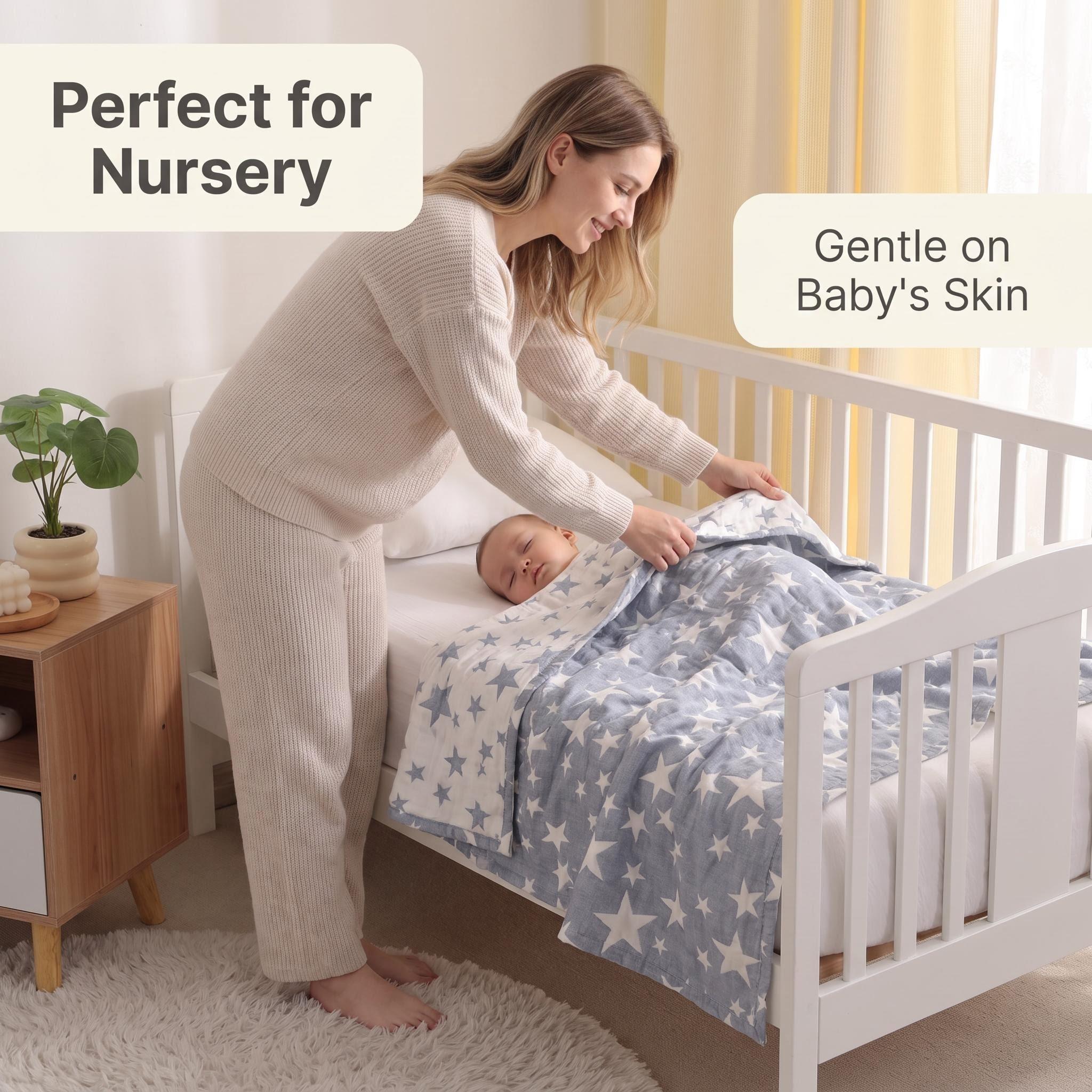 3-Layer Cotton Muslin Throw Bl - Muslin Cotton Bedspread 评论和价格