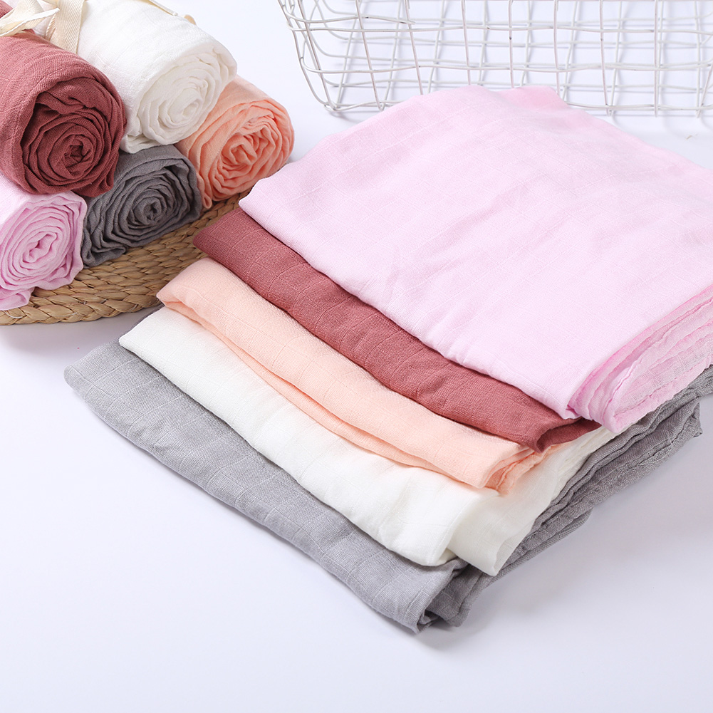 Solid Bamboo Cotton Baby Recei - Muslin Cotton Bedspread 评论和价格