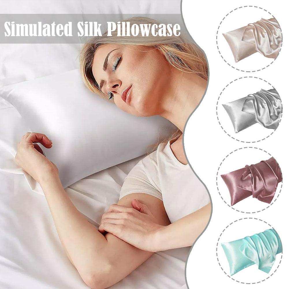 Luxury Satin Pillow Case For H - Satin Silk Pillowcase Hair Skin 评论和价格