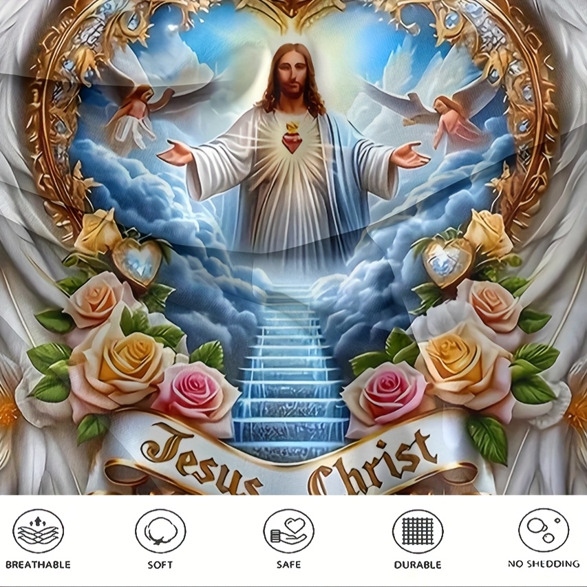 Sacred Devotion Wings Cross Fl - Duvet Cover Sets With Zipper 评论和价格