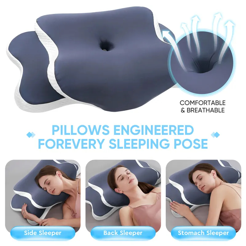 Memory Foam Pillow Cervical Pi - Memory Foam Orthopedic Pillow Neck Pain 评论和价格
