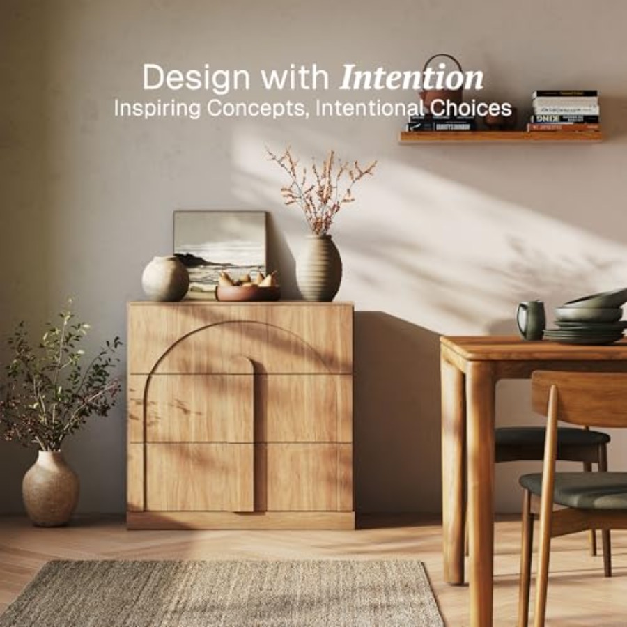 Sideboard Cabinet with 3 Drawe - Kitchen 评论和价格