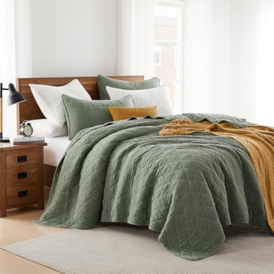 Size Quilt Set Muslin Cotton S - Muslin Cotton Bedspread 评论和价格