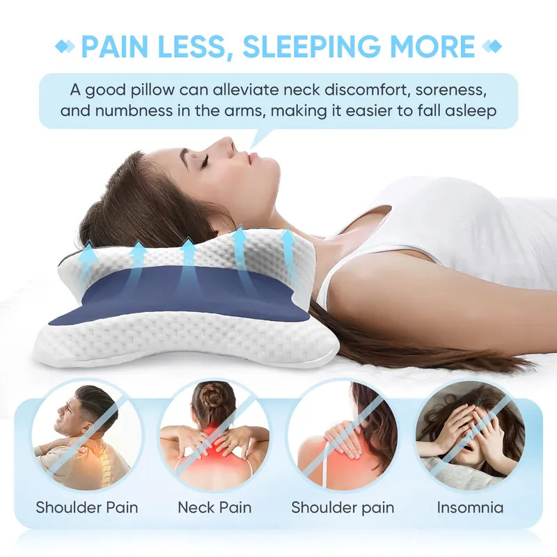 Memory Foam Pillow Cervical Pi - Memory Foam Orthopedic Pillow Neck Pain 评论和价格