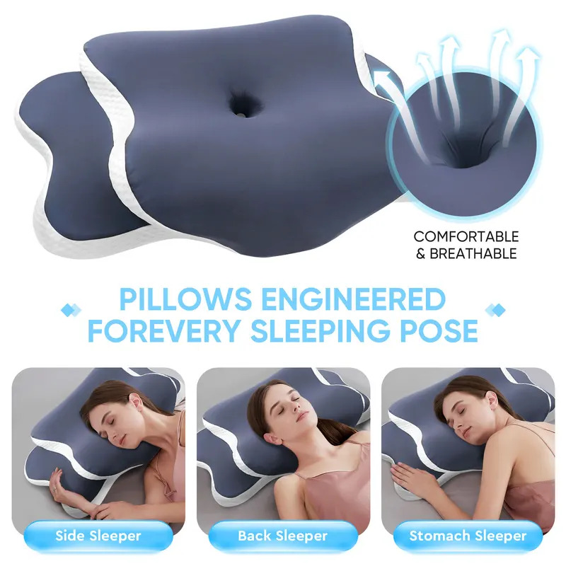 Memory Foam Pillow Cervical Pi - Memory Foam Orthopedic Pillow Neck Pain 评论和价格