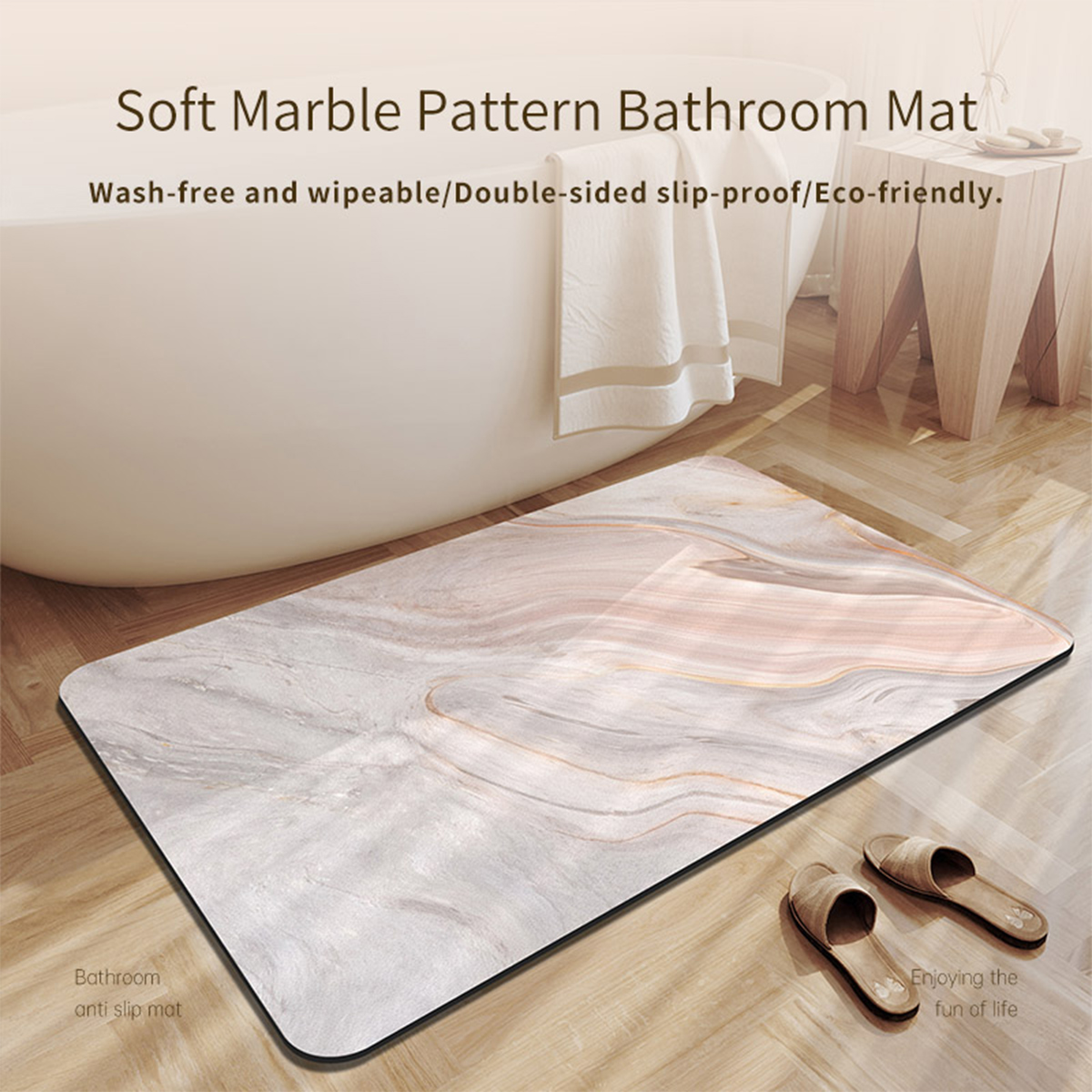 Diatomaceous Earth Bath Mat Ba - Quick Dry Diatomite Bath Mat 评论和价格