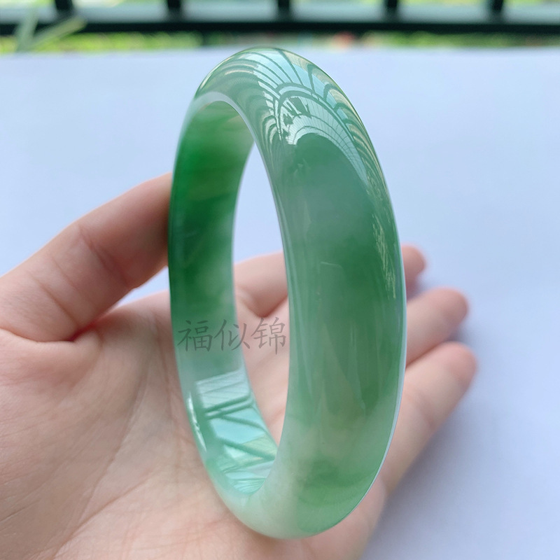 Old Mine Icy Jadeite Bracelet, - Lighting 评论和价格