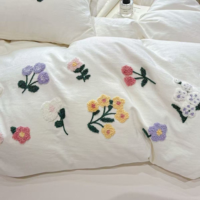 Aesthetic Floral Embroidery Du - Aesthetic Floral Duvet Cover 评论和价格