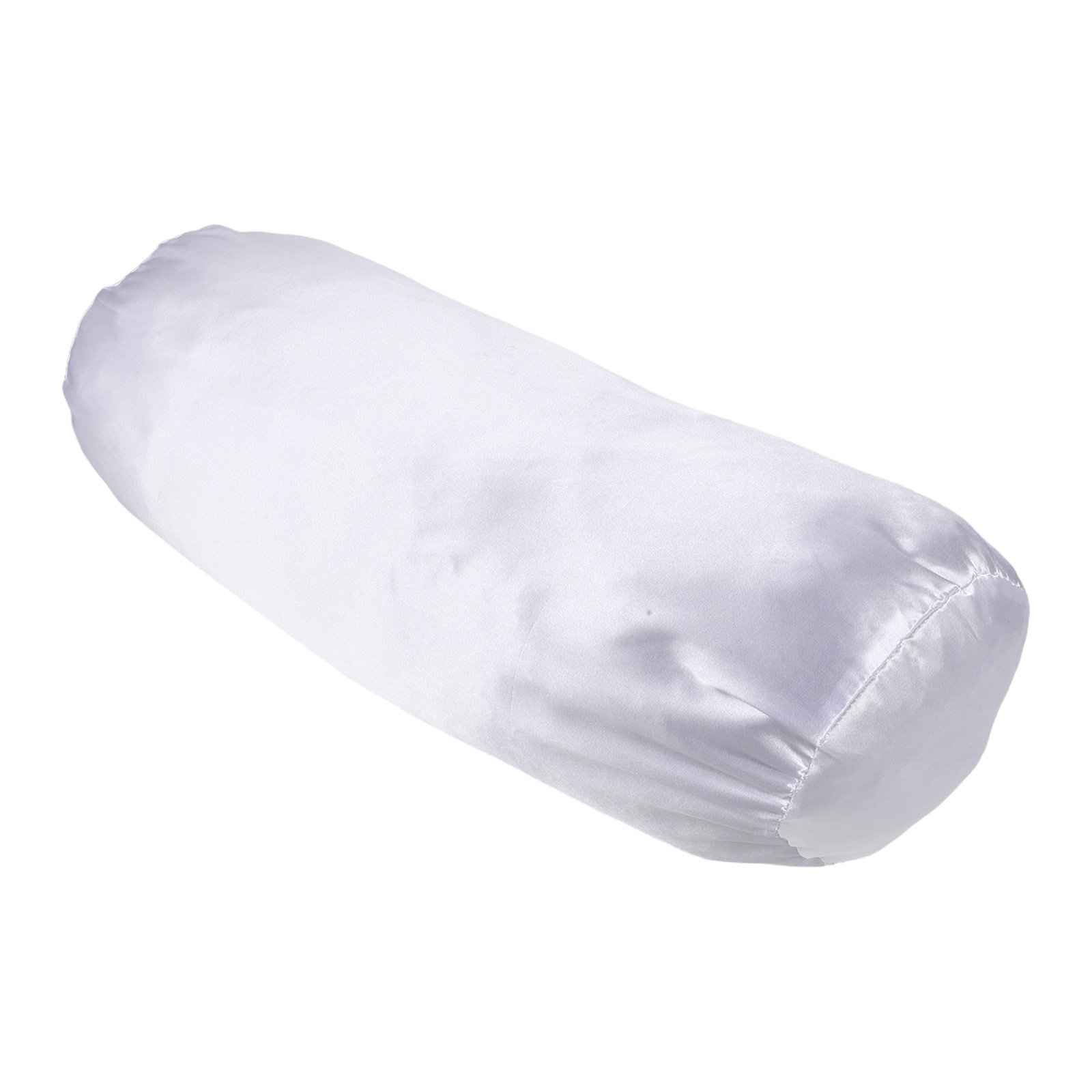 White Satin Neck Roll Pillow C - Satin Silk Pillowcase Hair Skin 评论和价格