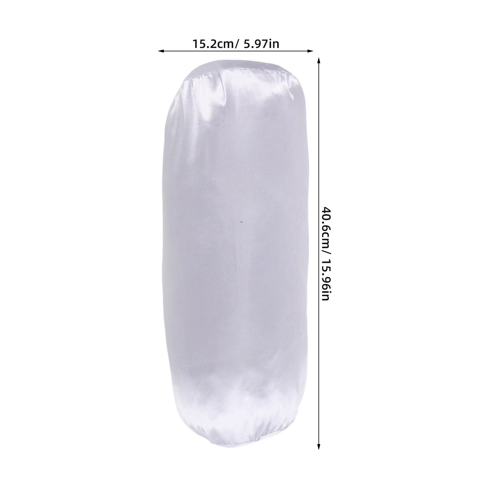 White Satin Neck Roll Pillow C - Satin Silk Pillowcase Hair Skin 评论和价格