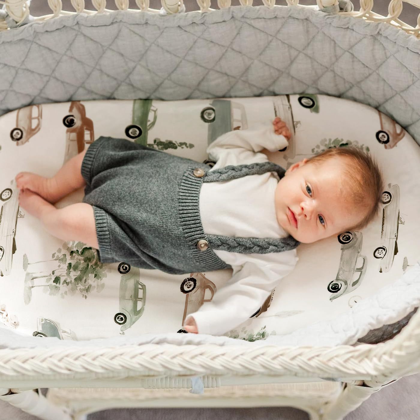 2PCS Baby Bassinet Sheet Musli - Muslin Cotton Bedspread 评论和价格