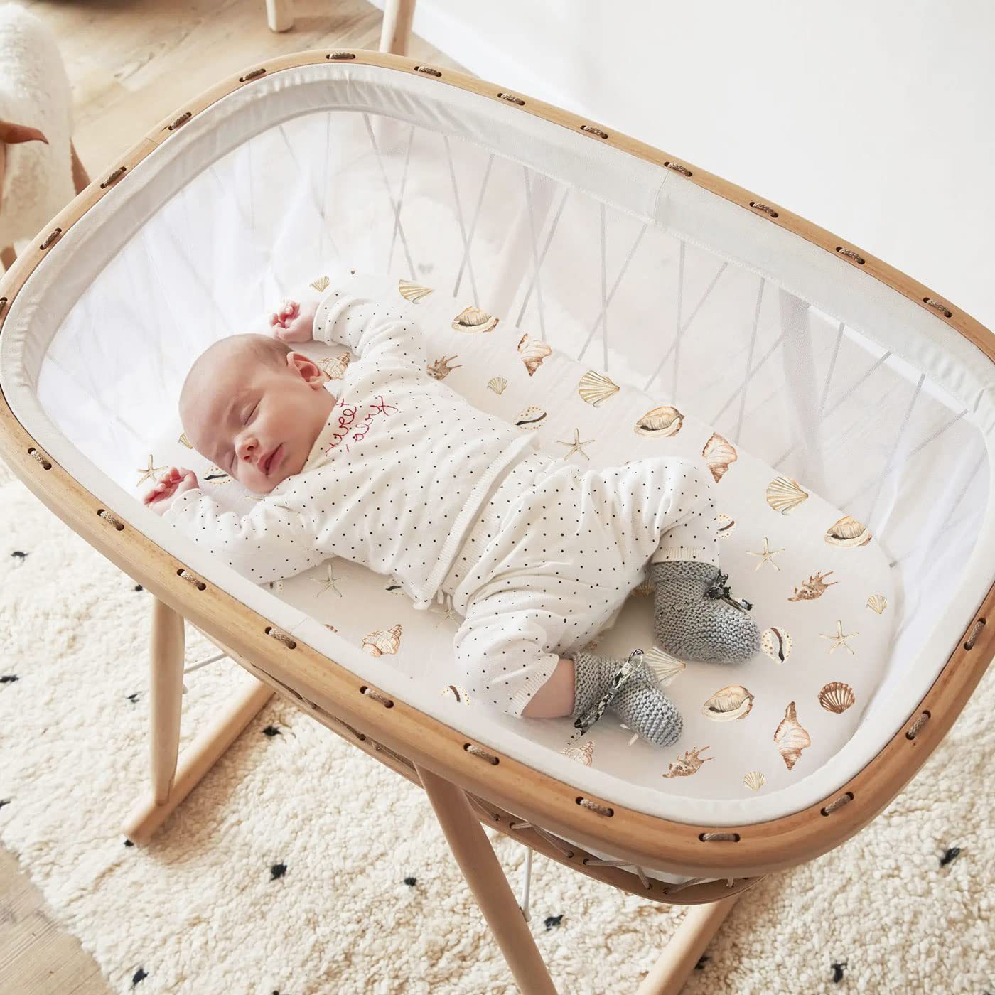 2PCS Baby Bassinet Sheet Musli - Muslin Cotton Bedspread 评论和价格