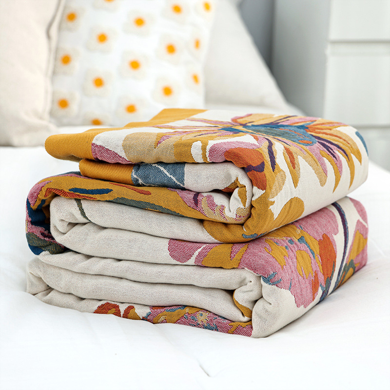 Simple Cotton Blanket Muslin G - Muslin Cotton Bedspread 评论和价格